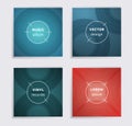 Abstract vinyl records music album covers set. Royalty Free Stock Photo