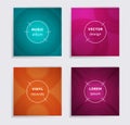 Abstract vinyl records music album covers set. Royalty Free Stock Photo