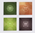 Abstract vinyl records music album covers set.