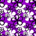 Abstract violet flower seamless Pattern. Royalty Free Stock Photo