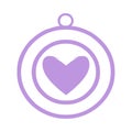 Abstract Violet Heart Locket Icon