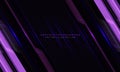 Abstract violet line cyber circuit slash on black and text design modern futuristic technology background vector