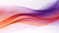 Abstract violet orange waves design with smooth curves and soft shadows on clean modern background Royalty Free Stock Photo