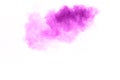 abstract violet powder explosion on white background. Royalty Free Stock Photo