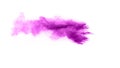 abstract violet powder explosion on white background. Royalty Free Stock Photo