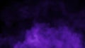 Abstract violet smoke mist fog on a black background. Texture. Design element. Royalty Free Stock Photo