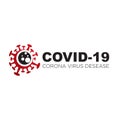 Covid19 logo, cell virus vector