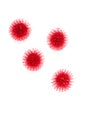 Abstract virus strain model coronavirus covid-19 on white background.