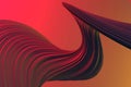 Abstract vision with flowing shapes in dynamic red and orange gradient