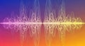 Abstract Sound Waveform on Gradient Background Royalty Free Stock Photo