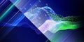 Abstract visualization analyze polygonale algorithm artificial intelligence data. Quantum virtual cryptography concept with Royalty Free Stock Photo