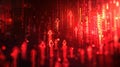 Abstract Visualization of Ascending Red Arrows Representing Growth in Digital Data Streams. Generative AI Royalty Free Stock Photo