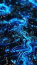 Abstract Visualization of Brain Circuits Symbolizing Cognitive Stimulation and Productivity