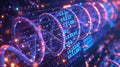 Data Stream DNA Helix: A Digital Representation of Genetic Code for Future Science Royalty Free Stock Photo