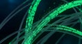 Abstract Green Digital Binary Code Flowing Through Fiber Optic Cables Royalty Free Stock Photo