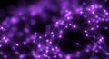 Abstract Network of Glowing Purple Nodes and Lines on a Dark Background connection technology Royalty Free Stock Photo
