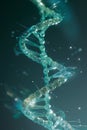 Abstract DNA strand visualization with luminous details and scientific concept Royalty Free Stock Photo