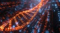 DNA Data Stream: Binary Code and Genetic Information Visualization Royalty Free Stock Photo