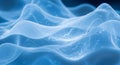 Ethereal blue glowing waves with subtle electrical sparks and particles abstract Royalty Free Stock Photo