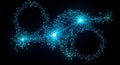 Futuristic plexus points forming an endless loop Royalty Free Stock Photo