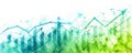 Abstract Visualization of Financial Growth: Soaring Arrows and Dynamic Graphs