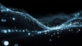 Abstract Digital Wave of Glowing Particles Royalty Free Stock Photo