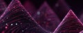 Abstract visualization with glowing pink lines forming triangular patterns Royalty Free Stock Photo