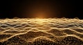 Abstract Golden Digital Wave Pattern with Glowing Particles image photo Royalty Free Stock Photo