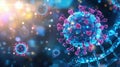 Abstract visualization of hiv virus on cellular background for medical and scientific use Royalty Free Stock Photo