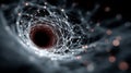 Abstract Visualization of Network Security Concepts with Data Flow and Depth Perception Royalty Free Stock Photo