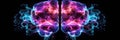 Abstract visualization showcases a digital brain filled with vibrant colors, symbolizing thoughts and cognitive