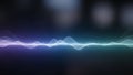 Abstract Sound Wave Visualization with Purple and Teal Gradient Glow audio equalizer Royalty Free Stock Photo