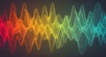 Abstract sound wave visualization with gradient colors Royalty Free Stock Photo