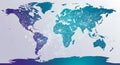 Abstract digital world map showcasing global connectivity and interconnected data networks visually Royalty Free Stock Photo