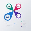 Abstract Visualized Numbers infographic template design. Business concept infograph with 4 options, steps or processes. Vector