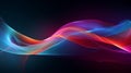 Abstract visualizer with flowing lines and vibrant color