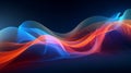 Abstract visualizer with flowing lines and vibrant colors