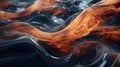 Abstract visualizer with flowing liquid-like patterns