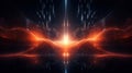 Abstract visualizer with glowing particles pulsating to the beat