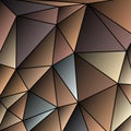 Abstract vitrage with triangular multi colors grid