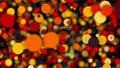 Abstract vivid background with many of multicolored transparent round particles. Computer generated 3d render Royalty Free Stock Photo