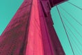 Abstract vivid color of Golden Gate Bridge column structure. Royalty Free Stock Photo