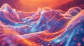 Abstract vivid color wave effect express and emphasize digital signal. AIG53.