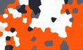 Abstract vivid mosaic or puzzle consists of orange graphite white polygons. Royalty Free Stock Photo