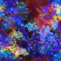 Abstract vivid neon multicolored seamless background with a mixed bright spots, blots, splashes and smudges Royalty Free Stock Photo