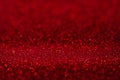 Abstract vivid red sparkling glitter wall and floor perspective