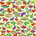 Abstract vivid seamless summer pattern painted by hand.