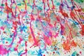 Watercolor colorful background in pastel, pink, violet blue orange colors Royalty Free Stock Photo