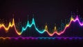 Abstract voice-wave assistant visualization â colorful radial waveform background Royalty Free Stock Photo