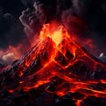 abstract volcano eruption k uhd very detailed high quality hig Royalty Free Stock Photo
